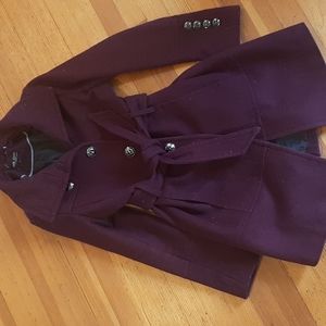 Black Rivet Maroon Coat